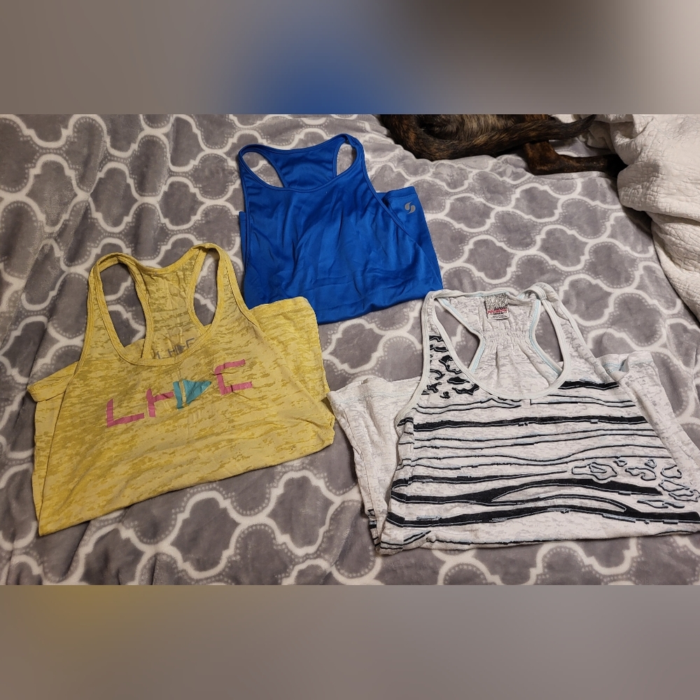 Lot of 3 racer back tank tops